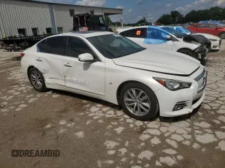 2015 Infiniti Q50 Premium with VIN JN1BV7AP5FM345771, listed as a Copart auction lot 59021485 with 170,199 mi miles and Salvage title. Bid and sale history available at DreamBid. Image 4.