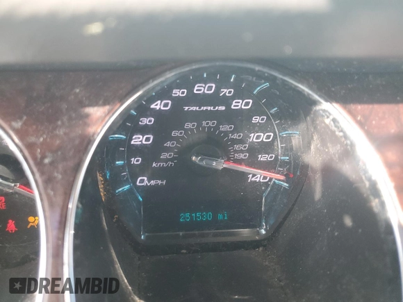 2011 Ford Taurus Limited with VIN 1FAHP2FW8BG124474, listed as a Copart auction lot 48895215 with 251,530 mi miles and Salvage title. Bid and sale history available at DreamBid. Image 9.