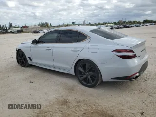 2022 Genesis G70 3.3T with VIN KMTG54TE4NU103180, listed as a Copart auction lot 80885684 with 34,852 mi miles and Salvage Title. Bid and sale history available at DreamBid. Image 2.