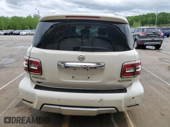 2017 Nissan Armada SV with VIN JN8AY2NC8H9503721, listed as a Copart auction lot 54143455 with Not Provided miles and Clean Title. Bid and sale history available at DreamBid. Image 6.