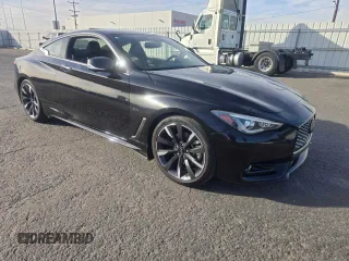 2022 Infiniti Q60 Luxe with VIN JN1EV7KK6NM600278, listed as a Copart auction lot 85826144 with 1,392 mi miles and Salvage Title. Bid and sale history available at carsss.com. Image 1.