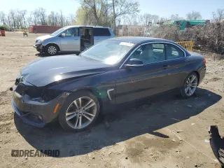 2015 BMW 4 Series 428i with VIN WBA3V7C56F5A24314, listed as a Copart auction lot 52144195 with 55,916 mi miles and Salvage Title. Bid and sale history available at carsss.com. Image 1.