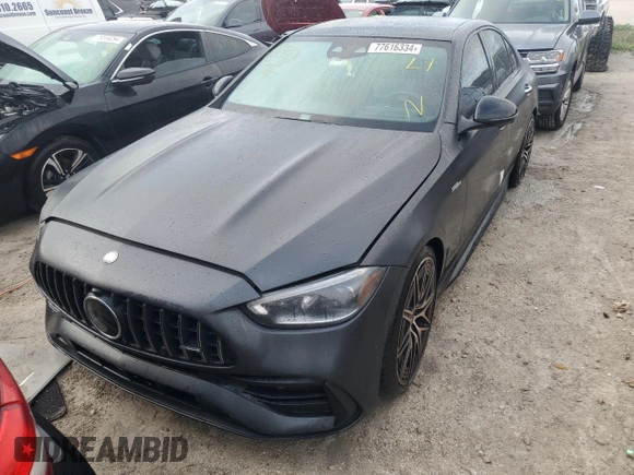 2024 Mercedes-Benz C 43 AMG with VIN W1KAF8HB5RR194188, listed as a Copart auction lot 77616334 with Not provided miles and Non repairable. Bid and sale history available at DreamBid. Image 5.