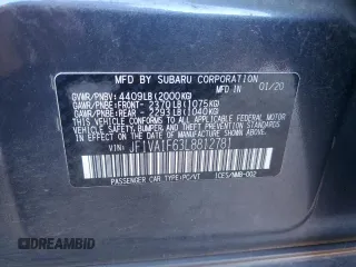 2020 Subaru WRX Limited with VIN JF1VA1F63L8812781, listed as a Copart auction lot 82441224 with 38,053 mi miles and Salvage Title. Bid and sale history available at carsss.com. Image 12.