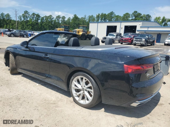 2022 Audi A5 Cabriolet Premium with VIN WAU2AGF51NN005927, listed as a Copart auction lot 62123874 with NaN miles and Salvage Title. Bid and sale history available at carsss.com. Image 2.