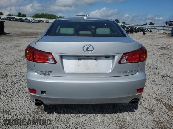 2010 Lexus IS 250 with VIN JTHCF5C23A5036807, listed as a Copart auction lot 55995765 with 134,973 mi miles and Salvage title. Bid and sale history available at DreamBid. Image 6.