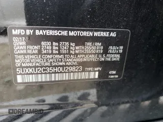 2017 BMW X6 xDrive35i with VIN 5UXKU2C35H0U29823, listed as a Copart auction lot 46106815 with 112,258 mi miles and Salvage Title. Bid and sale history available at carsss.com. Image 13.