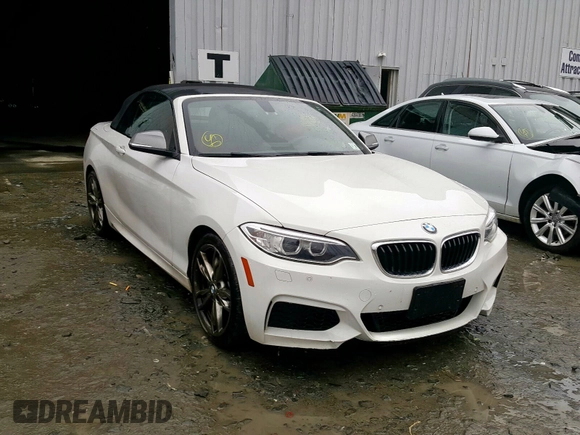 2015 BMW 2 Series M235i with VIN WBA1M1C57FVZ99313, listed as a Copart auction lot 31220780 with 34,911 mi miles and . Bid and sale history available at carsss.com. Image 1.