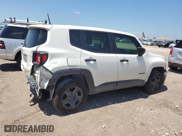 2019 Jeep Renegade Sport with VIN ZACNJBAB0KPJ73672, listed as a Copart auction lot 62553715 with 102,402 mi miles and Salvage title. Bid and sale history available at DreamBid. Image 3.