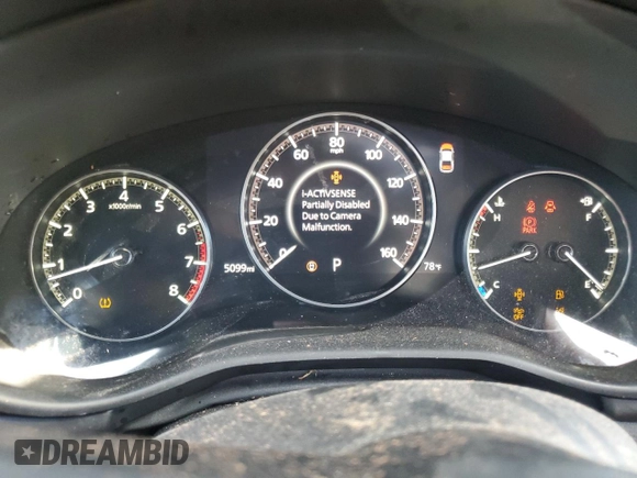 2025 Mazda 3 S Carbon Edition with VIN JM1BPBCM4S1764302, listed as a Copart auction lot 46692245 with 5,099 mi miles and Clean Title. Bid and sale history available at DreamBid. Image 9.