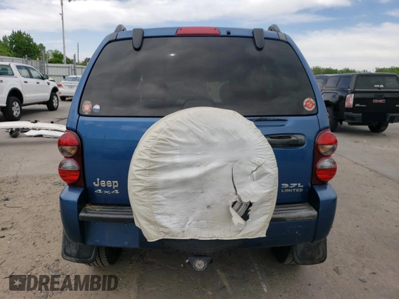 2006 Jeep Liberty Limited z VIN 1J4GL58K16W164947, wystawiony jako Copart lot #57055255 z przebiegiem Nie podano mil oraz Szkoda całkowita • Salvage title. Historia ofert i sprzedaży dostępna na DreamBid. Obrazek 6.