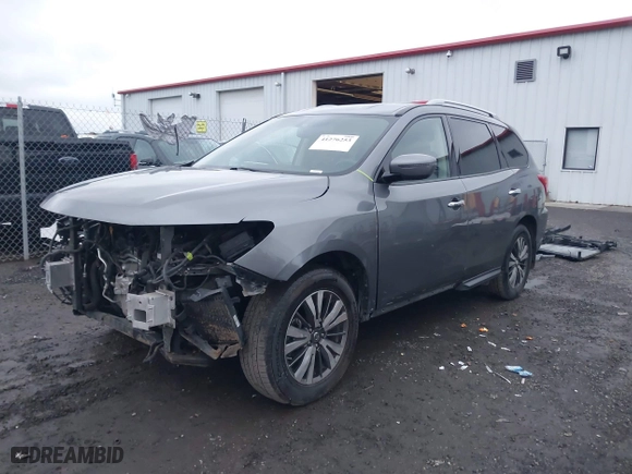2019 Nissan Pathfinder S with VIN 5N1DR2MM7KC596558, listed as a IAAI auction lot 41276253 with 53095 miles. Bid and sale history available at carsss.com. Image 18.