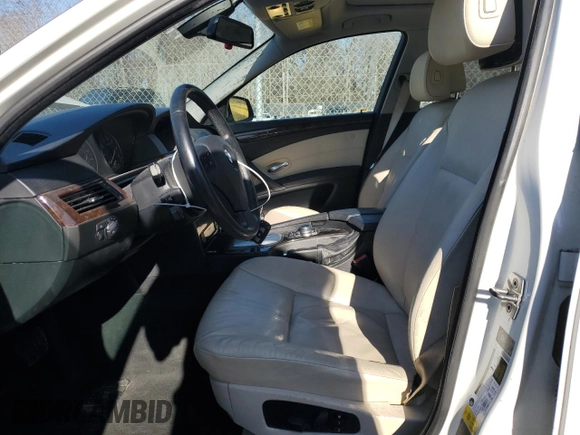 2010 BMW 5 Series 528i with VIN WBANU5C56AC366010, listed as a Copart auction lot 50229075 with 125,766 mi miles and Salvage Title. Bid and sale history available at DreamBid. Image 7.