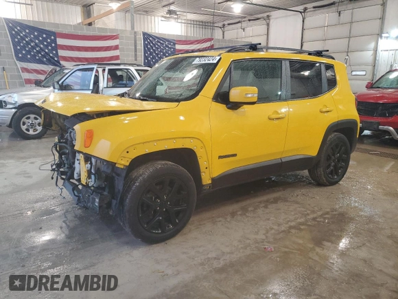 2018 Jeep Renegade Altitude with VIN ZACCJBBH2JPG69665, listed as a Copart auction lot 79232424 with 116,247 mi miles and Salvage title. Bid and sale history available at DreamBid. Image 1.