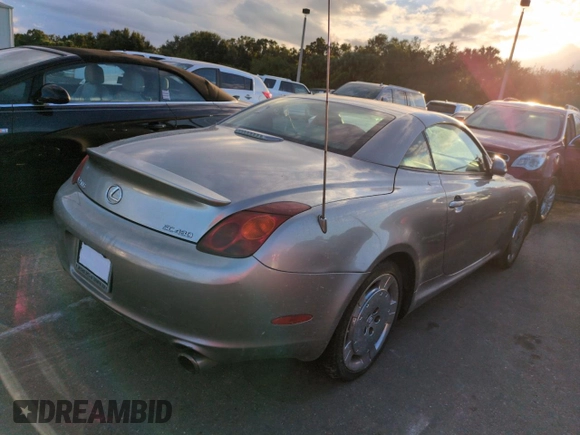 2002 Lexus SC with VIN JTHFN48Y520020257, listed as a Copart auction lot 75769604 with Not Provided miles and Salvage Title. Bid and sale history available at carsss.com. Image 3.