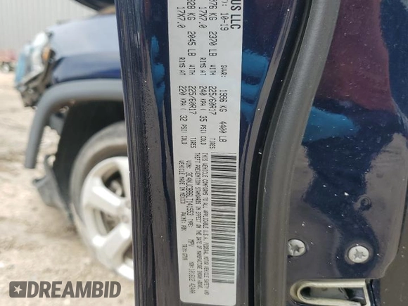 2020 Jeep Compass Latitude with VIN 3C4NJCBB6LT141553, listed as a Copart auction lot 61432225 with 87,151 mi miles and Non repairable. Bid and sale history available at DreamBid. Image 14.