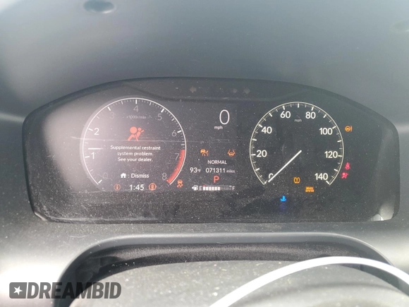 2023 Honda HR-V Sport with VIN 3CZRZ1H55PM702027, listed as a Copart auction lot 59563395 with 71,311 mi miles and Salvage title. Bid and sale history available at DreamBid. Image 9.