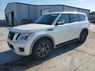 2017 Nissan Armada Platinum with VIN JN8AY2NE3H9701608, listed as a Copart auction lot 63252315 with 95,152 mi miles and Salvage title. Bid and sale history available at DreamBid. Image 1.