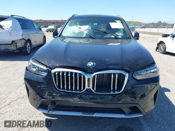 2022 BMW X3 sDrive30i with VIN WBX47DP08NN163017, listed as a IAAI auction lot 41743511 with 25,433 mi miles and . Bid and sale history available at DreamBid. Image 11.