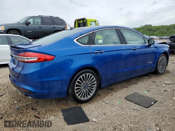 2017 Ford Fusion Hybrid Titanium with VIN 3FA6P0RU1HR138725, listed as a Copart auction lot 56650625 with 77,331 mi miles and Salvage title. Bid and sale history available at DreamBid. Image 3.