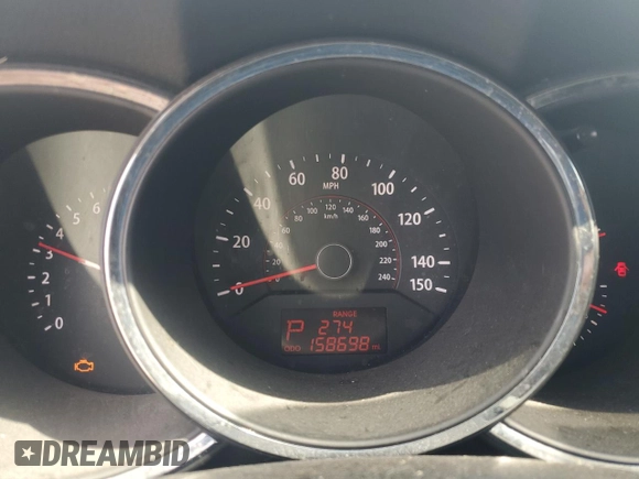 2011 Kia Sorento LX with VIN 5XYKT4A27BG048986, listed as a Copart auction lot 54908385 with 158,698 mi miles and Salvage Title. Bid and sale history available at DreamBid. Image 9.