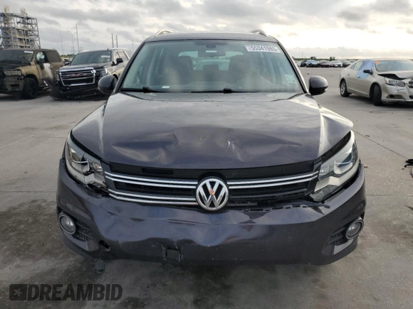 2016 Volkswagen Tiguan S with VIN WVGBV7AX9GW608858, listed as a Copart auction lot 55341985 with 114,472 mi miles and Salvage Title. Bid and sale history available at DreamBid. Image 5.