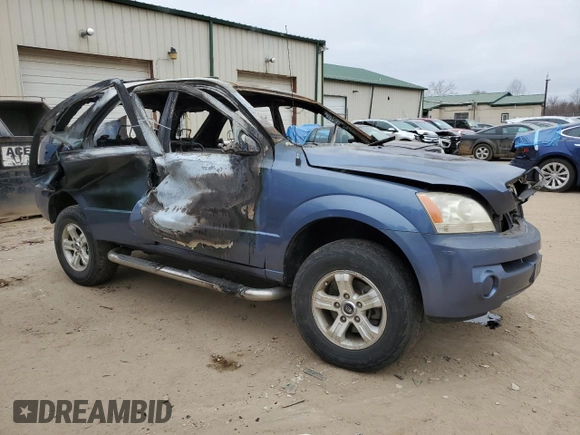 2005 Kia Sorento LX with VIN KNDJD733755421229, listed as a Copart auction lot 82718714 with 0 mi miles and Salvage Title. Bid and sale history available at carsss.com. Image 4.