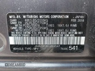 2018 Mitsubishi Outlander ES z VIN JA4AZ3A36JJ004547, wystawiony jako IAAI lot #42048456 z przebiegiem 82 379 mil mil oraz . Historia ofert i sprzedaży dostępna na DreamBid. Obrazek 9.