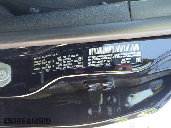 2017 Jeep Renegade Sport with VIN ZACCJBAB3HPF99343, listed as a IAAI auction lot 39594083 with 85,446 mi miles and . Bid and sale history available at carsss.com. Image 9.