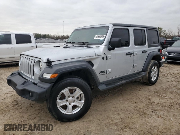 2022 Jeep Wrangler Unlimited Sport S with VIN 1C4HJXDG5NW239967, listed as a Copart auction lot 42630375 with 65,568 mi miles and Salvage Title. Bid and sale history available at carsss.com. Image 1.