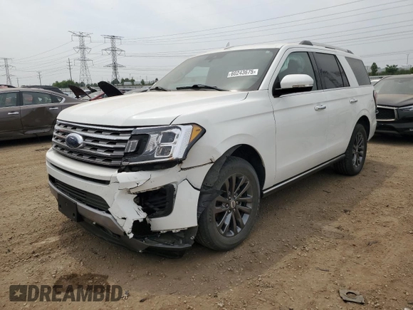 2021 Ford Expedition Limited z VIN 1FMJU2AT5MEA58008, wystawiony jako Copart lot #60243675 z przebiegiem 50 313 mil mil oraz Szkoda całkowita • Salvage title. Historia ofert i sprzedaży dostępna na DreamBid. Obrazek 1.