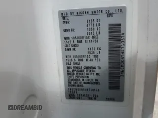 2017 Nissan NV200 SV with VIN 3N6CM0KN9HK710574, listed as a Copart auction lot 48884225 with 160,216 mi miles and Salvage title. Bid and sale history available at DreamBid. Image 16.