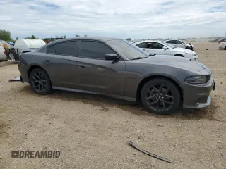 2021 Dodge Charger R/T with VIN 2C3CDXCT6MH682145, listed as a Copart auction lot 57914195 with 49,202 mi miles and Salvage title. Bid and sale history available at DreamBid. Image 4.