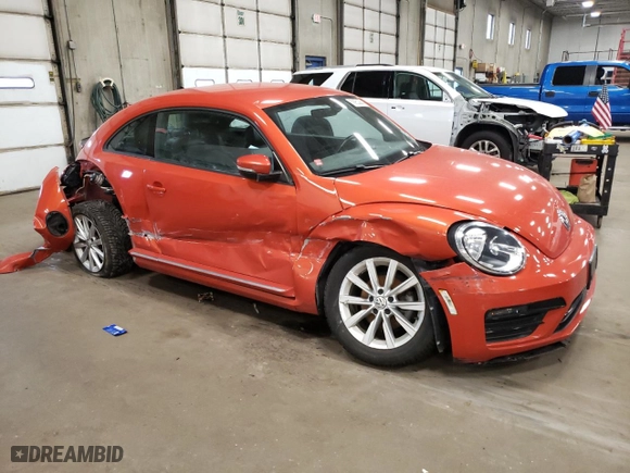 2018 Volkswagen Beetle S with VIN 3VWFD7ATXJM712902, listed as a Copart auction lot 69952994 with 43,696 mi miles and Salvage Title. Bid and sale history available at carsss.com. Image 4.
