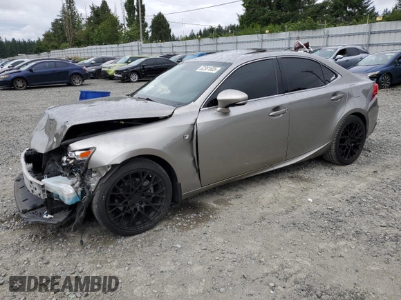2015 Lexus IS 250 with VIN JTHCF1D24F5022185, listed as a Copart auction lot 62381605 with 92,080 mi miles and Salvage title. Bid and sale history available at DreamBid. Image 1.