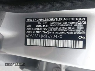 2005 Mercedes-Benz C 240 with VIN WDBRF81J45F690480, listed as a IAAI auction lot 41780633 with 150,147 mi miles and . Bid and sale history available at DreamBid. Image 9.