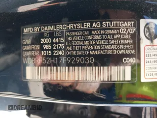 2007 Mercedes-Benz C 230 Sport с VIN WDBRF52H17F929030, выставлен на аукционе IAAI как лот 42445223 с пробегом Не указан миль и . История ставок и продаж доступна на DreamBid. Изображение 9.