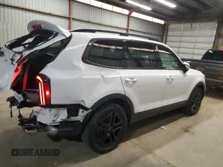 2024 Kia Telluride EX with VIN 5XYP3DGCXRG521053, listed as a Copart auction lot 50351475 with 18,227 mi miles and Salvage title. Bid and sale history available at DreamBid. Image 3.