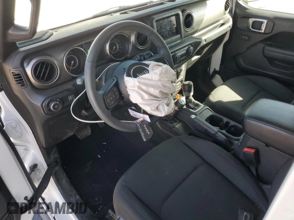 2023 Jeep Wrangler Sport S with VIN 1C4HJXDNXPW596370, listed as a Copart auction lot 48367785 with 37,325 mi miles and Salvage Title. Bid and sale history available at DreamBid. Image 8.