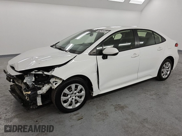 2020 Toyota Corolla LE with VIN JTDEPRAE7LJ025671, listed as a Copart auction lot 77439364 with 75,874 mi miles and Salvage Title. Bid and sale history available at carsss.com. Image 1.
