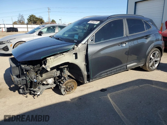 2021 Hyundai Kona Ultimate with VIN KM8K5CA56MU729443, listed as a Copart auction lot 45994575 with 28,042 mi miles and Salvage Title. Bid and sale history available at carsss.com. Image 1.