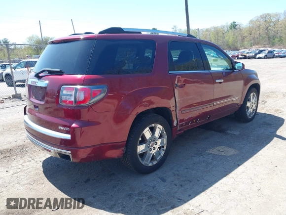 2016 GMC Acadia Denali with VIN 1GKKVTKD8GJ241499, listed as a IAAI auction lot 42092249 with 55,635 mi miles and . Bid and sale history available at DreamBid. Image 4.