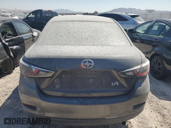 2016 Scion iA with VIN 3MYDLBZV7GY105803, listed as a Copart auction lot 62333214 with 0 mi miles and Salvage Title. Bid and sale history available at carsss.com. Image 6.
