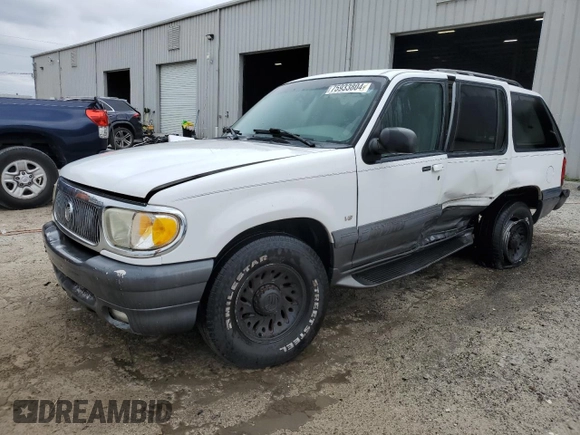 2000 Mercury Mountaineer with VIN 4M2ZU66P5YUJ09197, listed as a Copart auction lot 75933804 with 202,600 mi miles and Non repairable. Bid and sale history available at DreamBid. Image 1.
