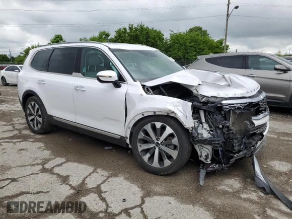 2021 Kia Telluride S with VIN 5XYP64HC1MG143543, listed as a Copart auction lot 58539705 with 90,841 mi miles and Salvage title. Bid and sale history available at DreamBid. Image 4.