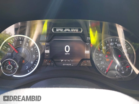 2021 Ram 1500 Big Horn with VIN 1C6SRFFT9MN665028, listed as a IAAI auction lot 42638933 with 71,929 mi miles and . Bid and sale history available at DreamBid. Image 7.