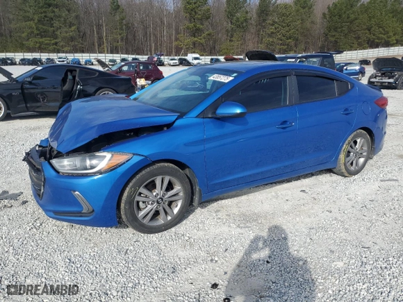 2017 Hyundai Elantra Value Edition with VIN KMHD84LF7HU396333, listed as a Copart auction lot 43857275 with NaN miles and Salvage Title. Bid and sale history available at carsss.com. Image 1.