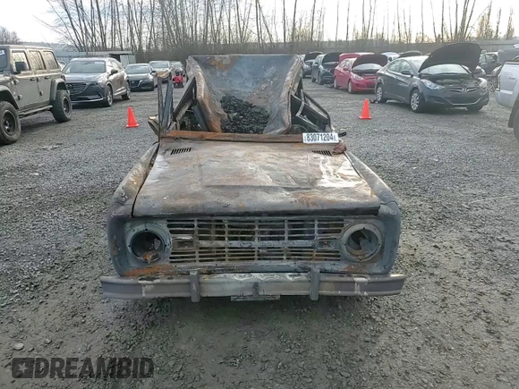 1976 Ford Bronco with VIN U15GLA26168, listed as a Copart auction lot 83071204 with Not provided miles and Salvage title. Bid and sale history available at DreamBid. Image 11.