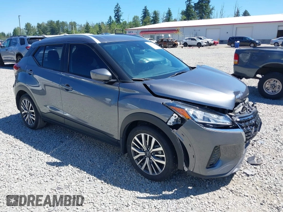 2023 Nissan Kicks SV with VIN 3N1CP5CV8PL542394, listed as a IAAI auction lot 42462163 with 28,017 mi miles and . Bid and sale history available at DreamBid. Image 1.