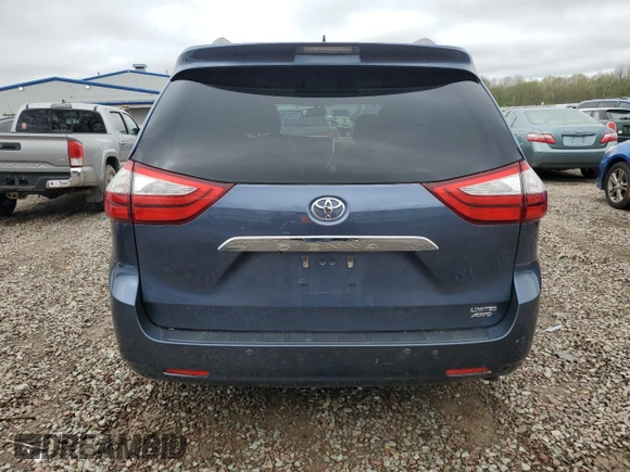 2017 Toyota Sienna XLE with VIN 5TDDZ3DC1HS175704, listed as a Copart auction lot 55289975 with 111,095 mi miles and Salvage Title. Bid and sale history available at DreamBid. Image 6.